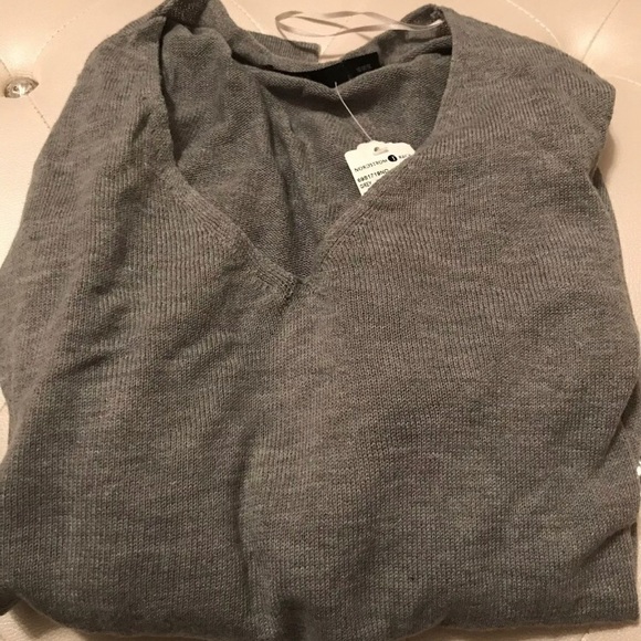 NEW RDI Gray V-Neck Dolman Sleeve Ribbed Sweater Size 1X - Picture 2 of 9